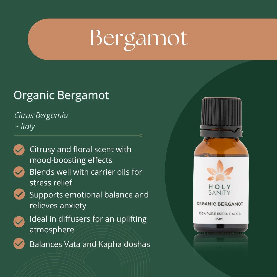 Organic Bergamot Essential Oil (15ml)