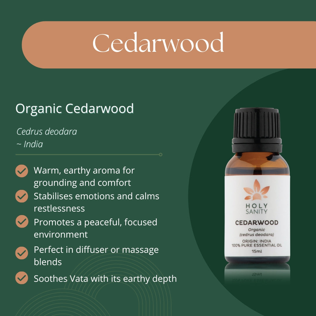 Organic Cedarwood Essential Oil (15ml)