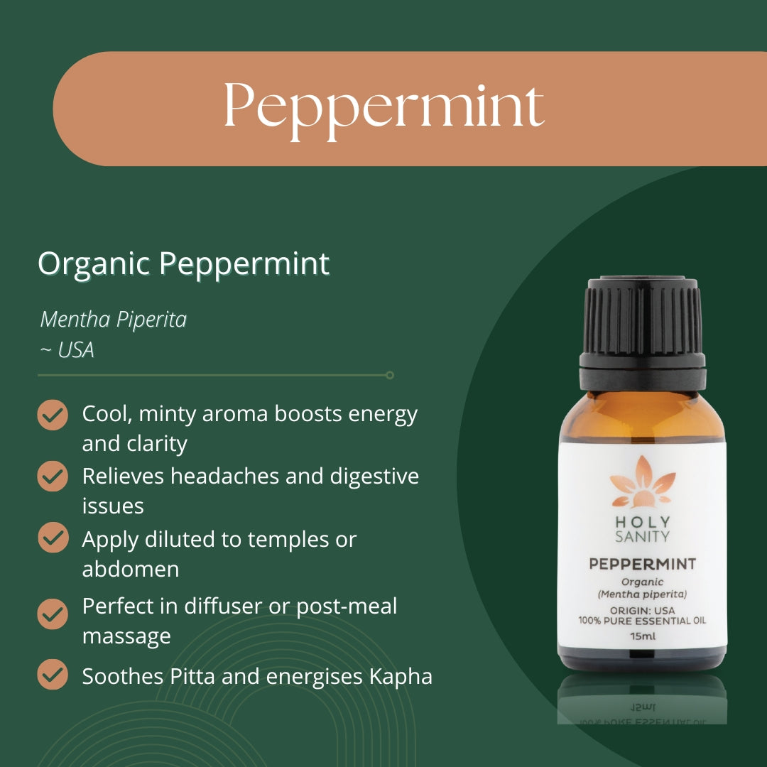 Organic Peppermint Essential Oil (15ml)