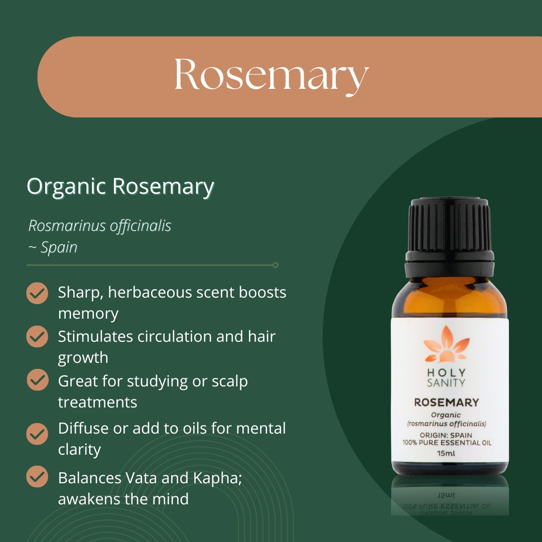Organic Rosemary Essential Oil (15ml)
